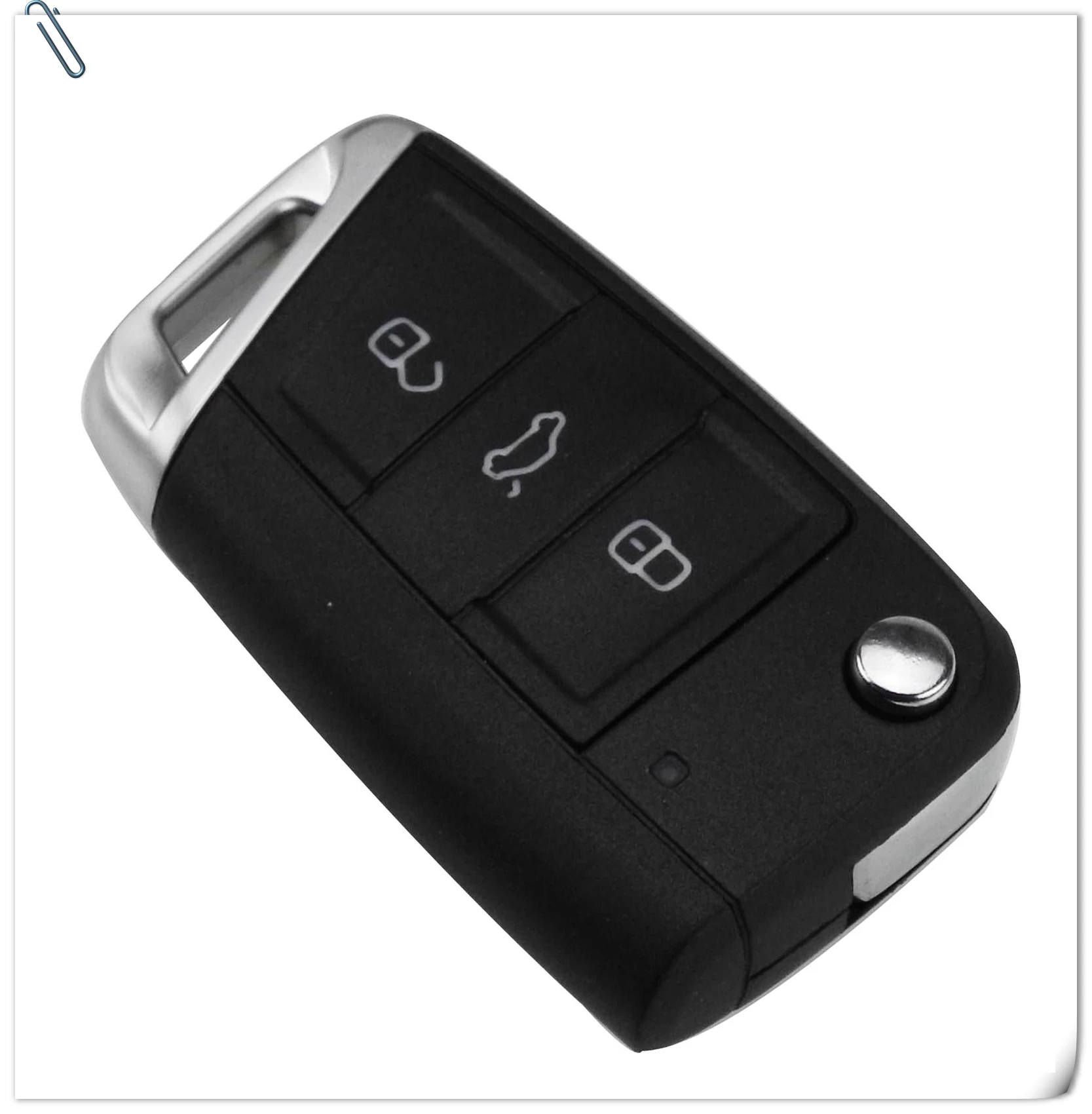 Jingyuqin 10 шт. 3 кнопки Складной флип чехол для дистанционного ключа автомобиля чехол Fob для VW Golf 7 GTI MK7 Skoda Octavia A7 сиденье