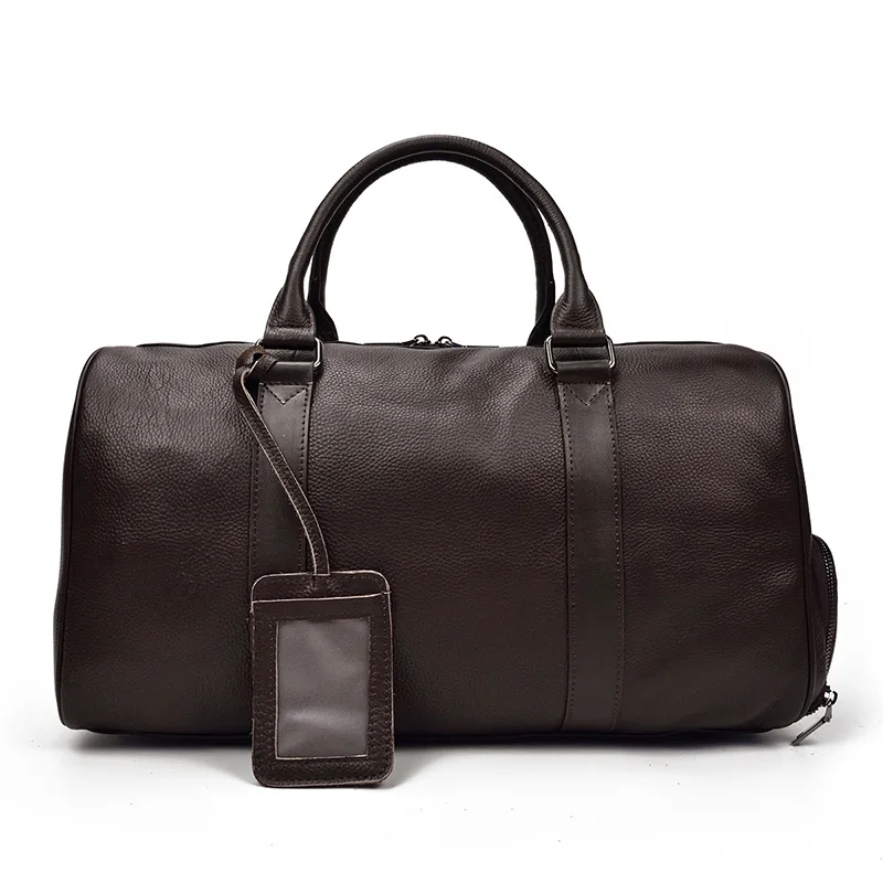MAHEU, высокое качество, ручная сумка для багажа для мужчин, сумка для дома, мужская сумка для путешествий, сумка для путешествий, большая, черная, чистая кожа - Цвет: brown (45cm)