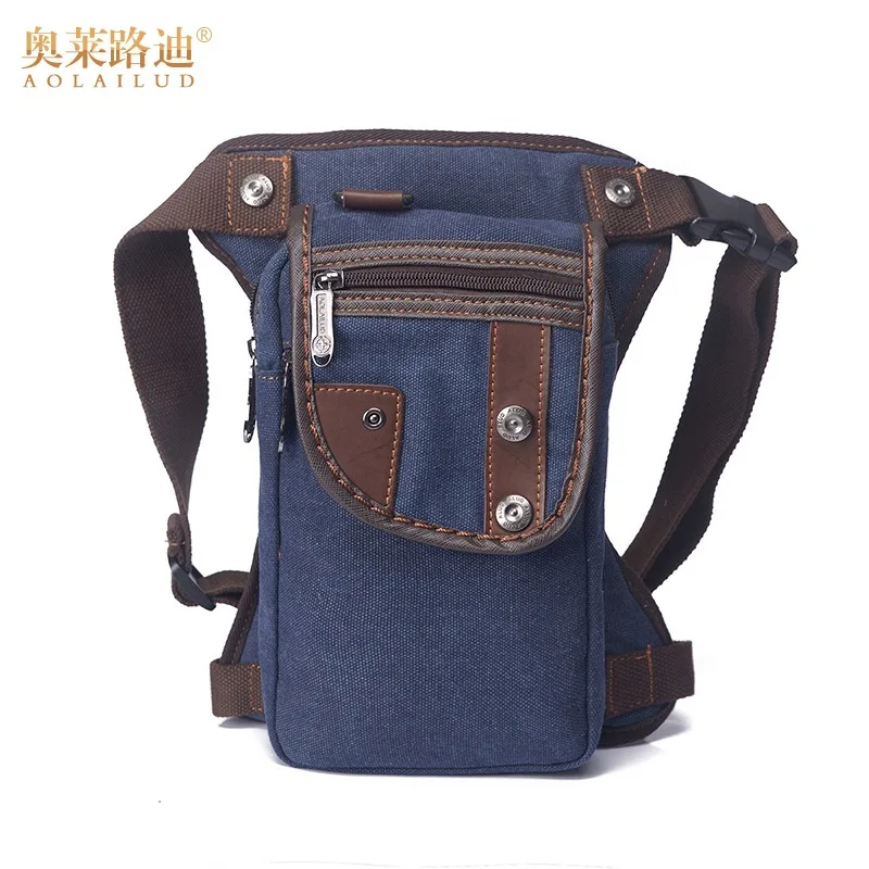

casual waterproof canvas waist bag 2017 fashion men leg bag Fanny waist pack quality quality belt thigh bag bum and hip pouch