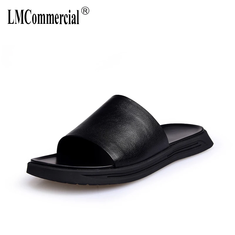 

Summer Genuine leather slippers men's all-match cowhide Rome sandals Sneakers Men Flip Flops casual Shoes beach outdoor Leisure
