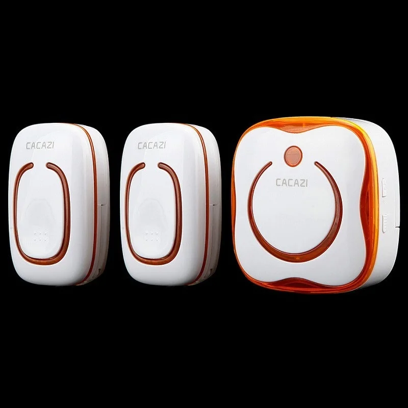 

Digital Wireless Doorbell AC110-220V waterproof Door Bell for Home Office 2 transmitters+1 receiver