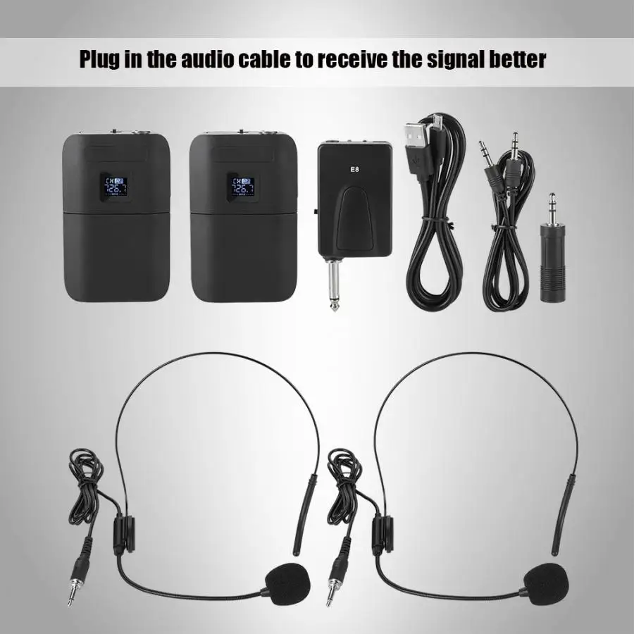 

Mini Portable Wireless VHF Mic Lapel Clip Microphone System with Bodypack Receiver Transmitter Mic HOT