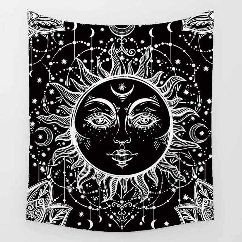 Единорог гобелен солнце Ночь Луна водопад настенный декоративный домашний, мебельно-декоративная ткань большой прямоугольник спальня настенный гобелен