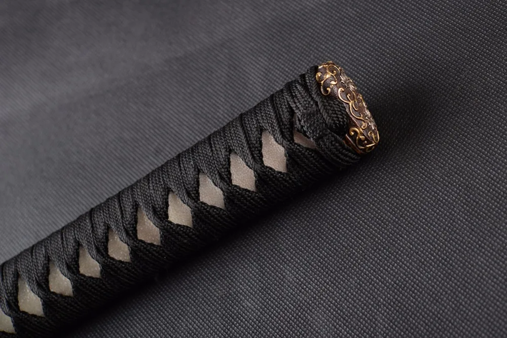 Высококачественная Изысканная ручка Tsuka для японского меча катана черный шелк Ito