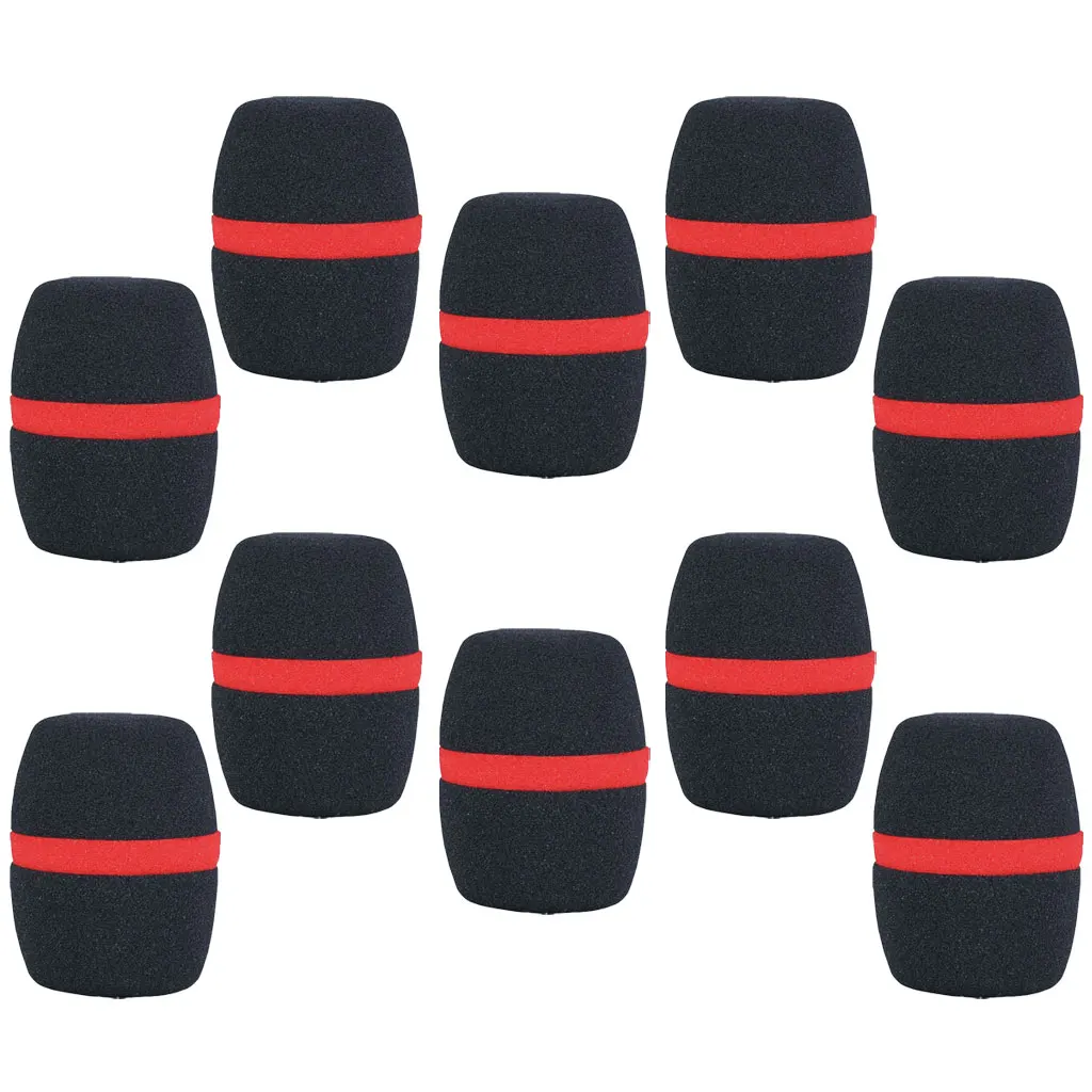 10Pcs Black Handheld Stage Microphone Windscreen Sponge Mic Cover