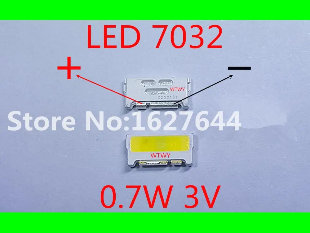 1000pcs Lumens Led 7032 Led Backlight Tv High Power 0.7w 3v Led Backlight Cool White For Led Lcd