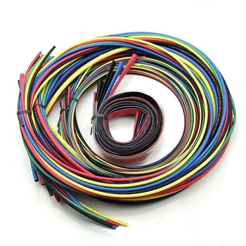 

55M/Pack Insulation Polyolefin Ratio 2:1 Heat Shrink Tubing 11 sizes 6 Colours Shrinkable Tube Sleeving Set