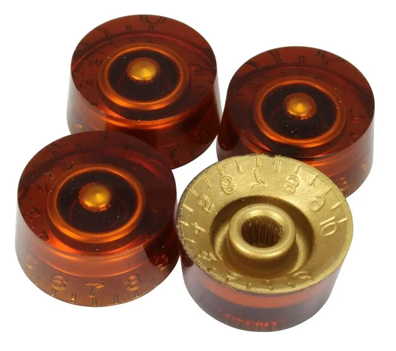 

4 Pcs Amber Guitar Speed Control Knobs for LP Electric Guitar Replacement