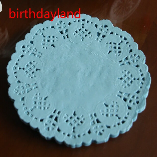 

PD044 100pcs 5.5 Inch Total Colored Vintage Lace Round blue Paper Doilies Paper Scrapbooking Craft Doily
