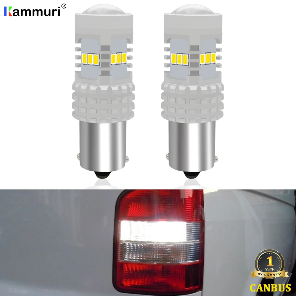 

2Pcs White Canbus No Error P21W LED Bulb for VW Volkswagen T5 T5.1 T6 Transporter led Backup Reverse Light Lamp