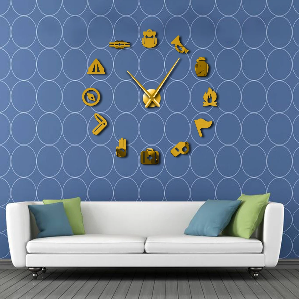 

Houseware DIY Large Wall Clock Modern Design Wall Art Home Decor Medical Box Wall Watch Time Clock 3D Mirror Wall Sticker