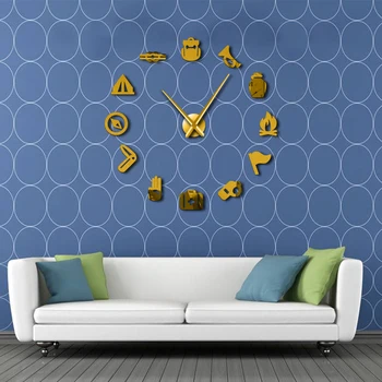 

Houseware DIY Large Wall Clock Modern Design Wall Art Home Decor Medical Box Wall Watch Time Clock 3D Mirror Wall Sticker