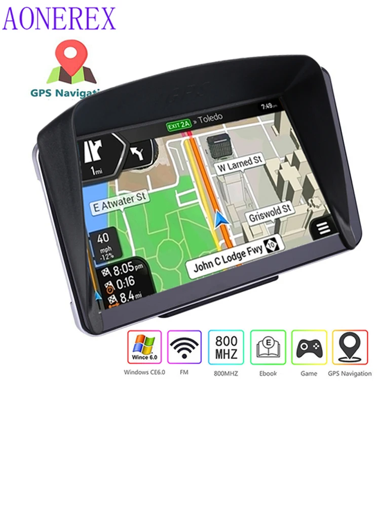 7-дюймовый HD автомобильный GPS-навигатор FMGPS256MB Navitel спутник голосовая GPS-навигация