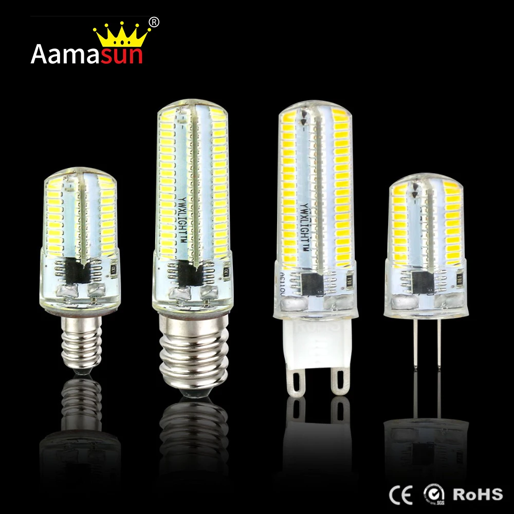 

Dimmable G4 LED Lamp G9 Candle Light G8 E14 E17 E11 E12 LED Bulb 220V 110V Spotlight SMD3014 64 152 leds Light for Chandelier