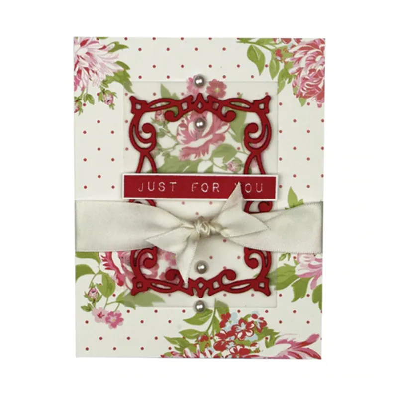 

Naifumodo 3 Pcs/lot Metal Cutting Dies Scrapbooking For Card Making DIY Embossing Cuts New Craft Rectangular Pattern Photo Frame