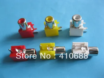 

AV Pin Jack RCA Female 3 Color Audio Video AV Socket Connector AV-8.4-1 450 pcs per lot HIGH Quality HOT Sale