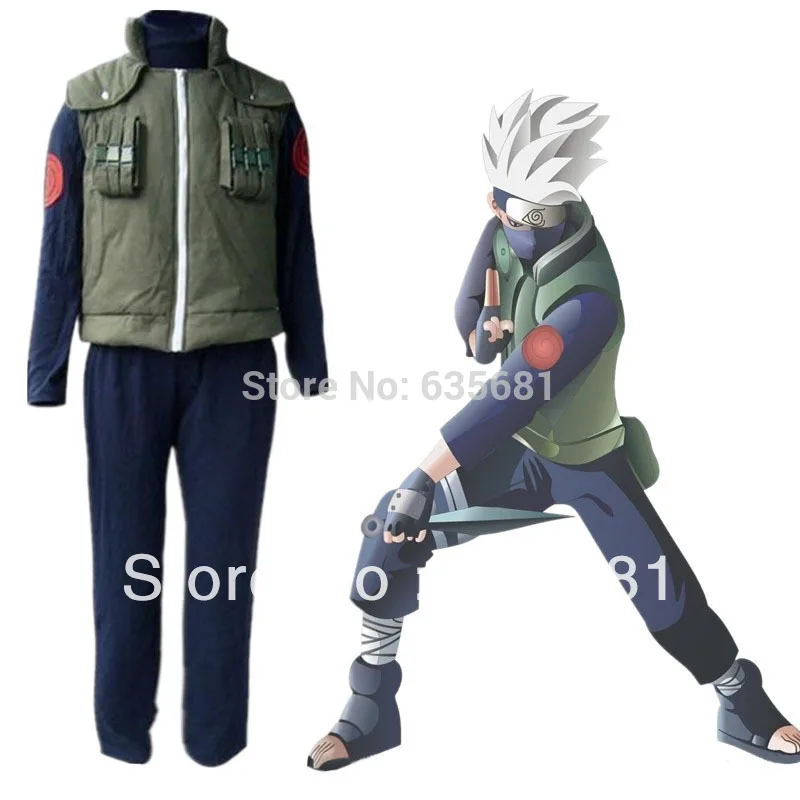 Free Shipping Cos Customization Men Naruto Hatake Kakashi Cosplay ...