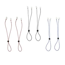 6 Pieces Flexible Napkin Clips Serviette Clamps Landyard Meals Dinner Towel Chains Holder Cord String for Adults Elderly