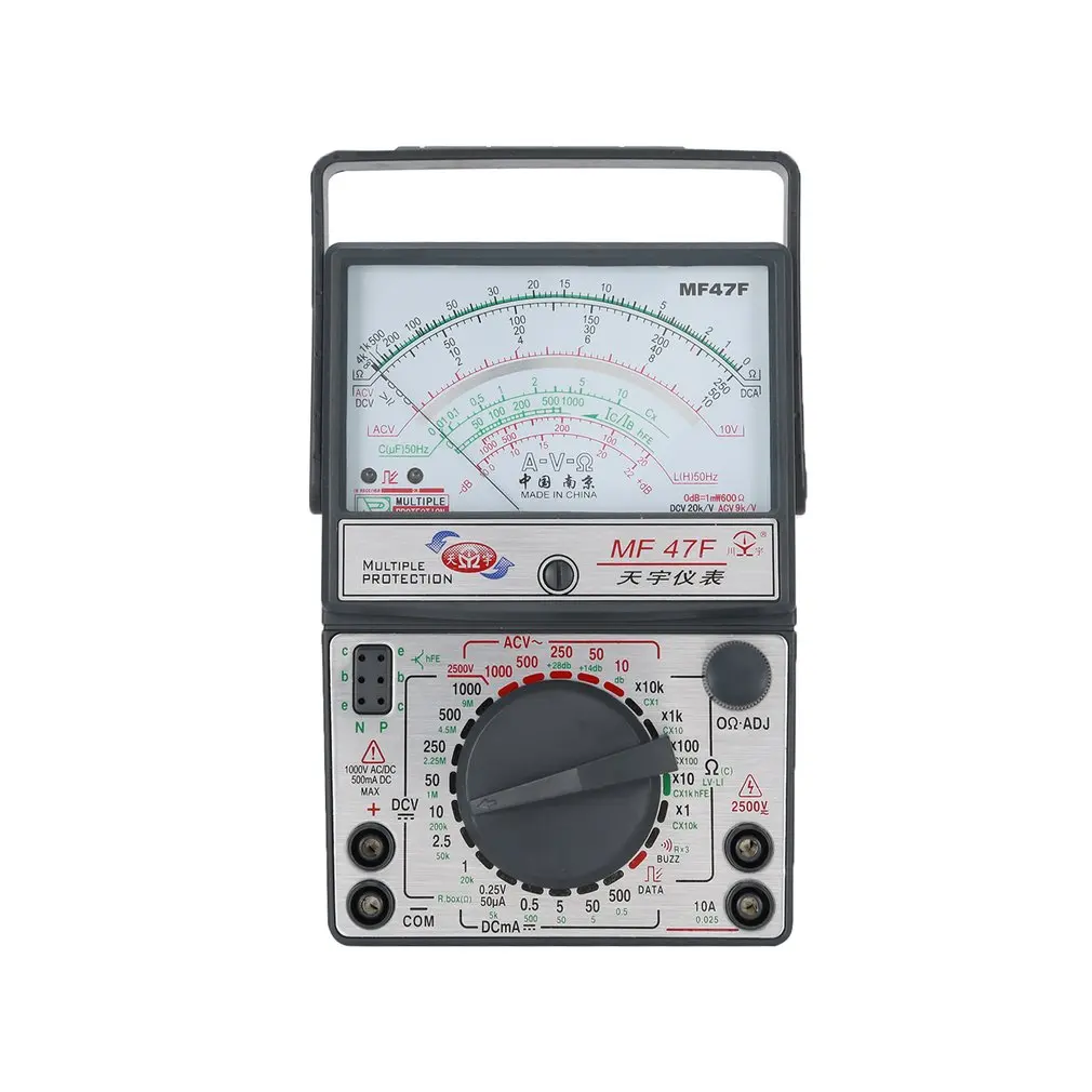MF-47F аналоговый мультиметр DC/AC Измеритель Напряжения тока с обнаружением инфракрасного излучения ручной hFE мультитестер звуковой сигнал Указатель
