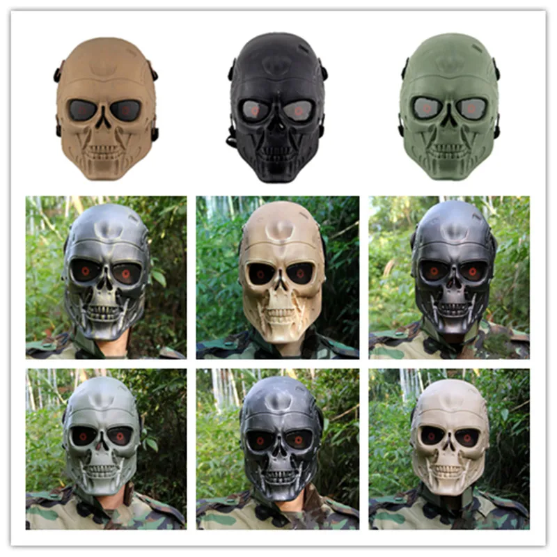 

Free Shipping Outdoor CS Wargame Tactical Props Army of Two Airsoft Masks Halloween Masquerade Cosplay Terminator Mask Costume