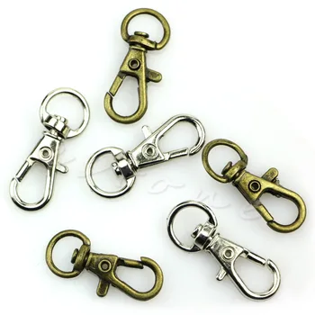 

10Pcs Metal Lanyard Hook Swivel Snap Lobster Clasp Clips Craft Findings DIY