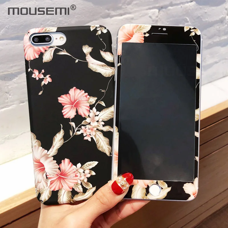 Чехол CAPAME для iPhone 6 6S 7 8 Plus чехлы телефонов с цветочным рисунком жесткая задняя
