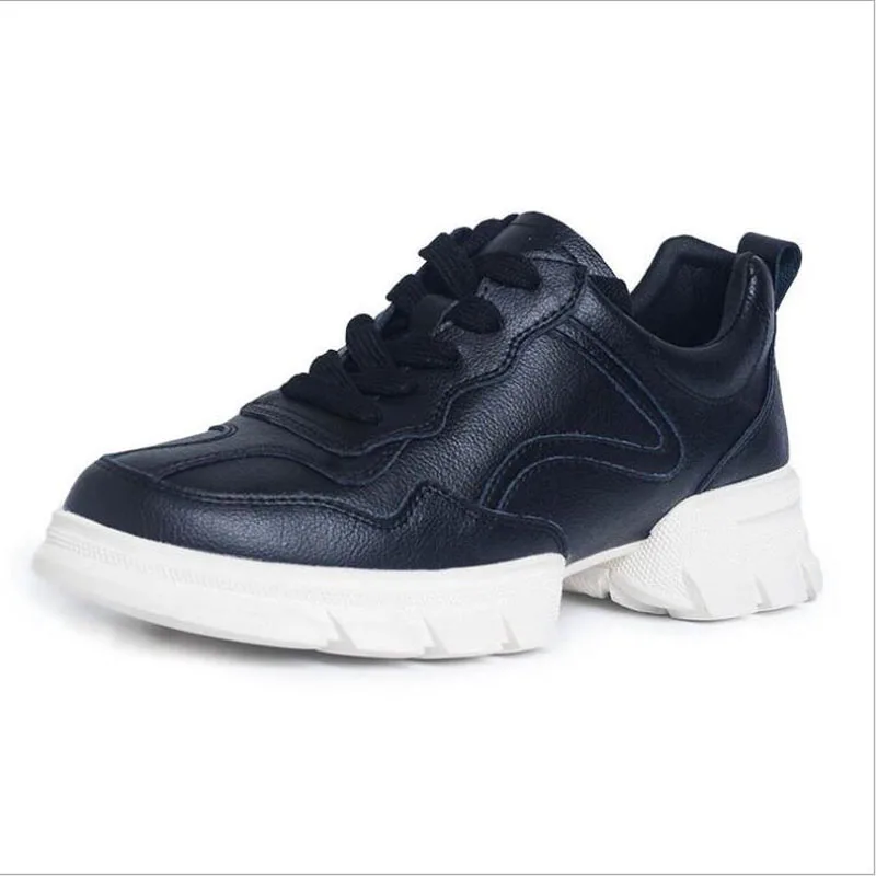 

Women Sneakers Fashion Breathble Vulcanized Shoes Women Pu leather Platform Shoes Women Lace up Casual Shoes White sneaker