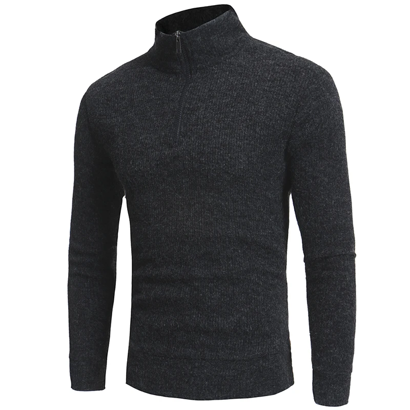 2018 knitwear sweater New Arrivals fashion men's mandarin collar Zipper half open design pullovers solid Color Asia size S-XXXL 2018 knitwear sweater New Arrivals fashion men's mandarin collar Zipper half open design pullovers solid Color Asia size S-XXXL