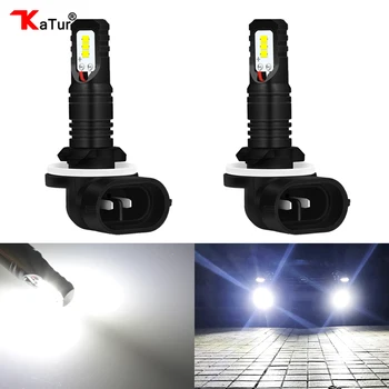 

Katur 2pcs H27 881 LED Fog Light Bulbs Conversion Kit Super Bright H27W2 1600Lm 6500K White Automobiles Styling Driving Runing