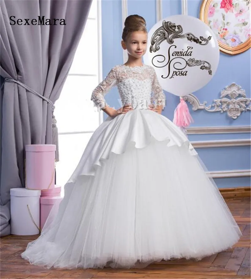 white lace little girl dress