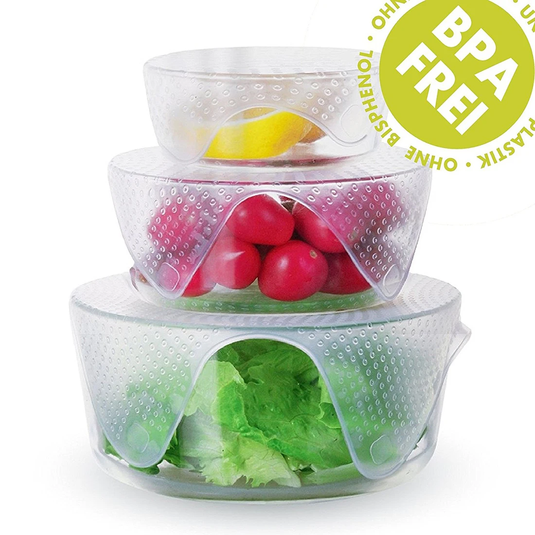 

5 Pcs/Lot Recyclable Keeping Fresh Film Creative Silicone Fresh Food Preservative Film Kitchen Tools Gadgets F