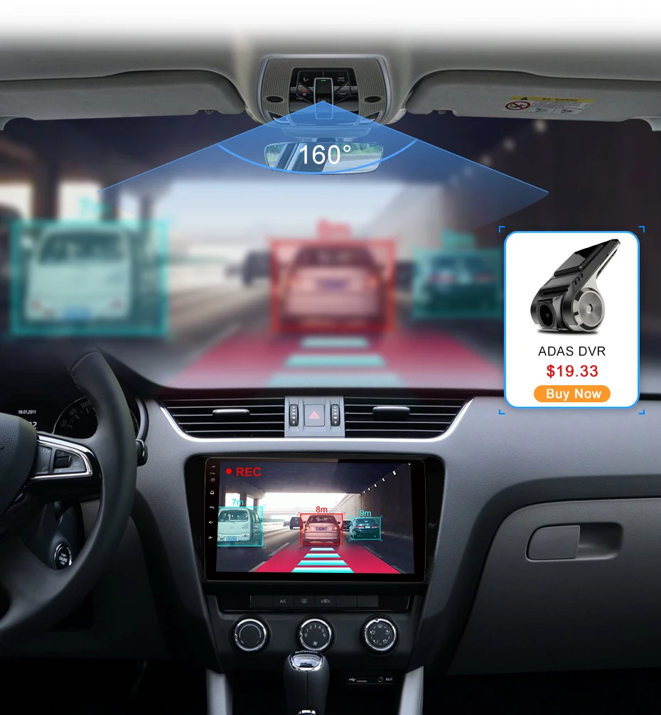 Excellent Junsun V1 2G+32G Android 8.1 4G Car Radio Multimedia Video audio Player Navigation GPS For SKODA Octavia 2013-2018 A7 2 din 15