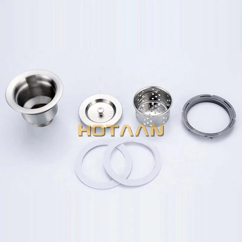 . 110mm 4.3" Kitchen Sink Basket Strainer with Cover, stainless steel kitchen sink strainer,YT-9502