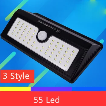 

2pcs Bulb 55Leds Outdoor Solar Light Lamp For Garden Gecoration Waterproof PIR Motion Sensor Night Light Wall solar Garden Light