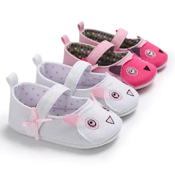 

Newborn Baby Girls Shoes Prewalkers Infant Toddler Crib Footwear Cartoon Animal Rubber Sole First Walker 0-18 Month