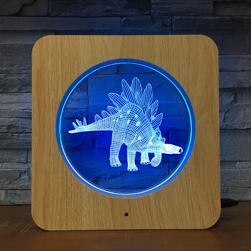 

Dinosaur Animal 3D LED Frame Night Light DIY USB / 3AAA Lamp Table Lamp Kids Birthday 7 Colors Gift Home Decor Drop Shipping
