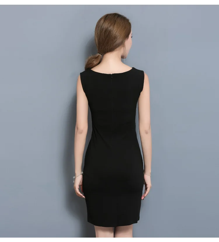 Модные женские летние платья, Дамское повседневное офисное черное платье, облегающее элегантное вечернее платье, одежда vestidos