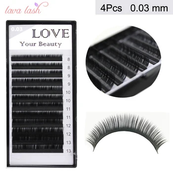 

Free shipping 0.03mm volume eyelash extensions mixed size 4 tray/lot false eyelashes faux mink eyelashes individual eyelashes