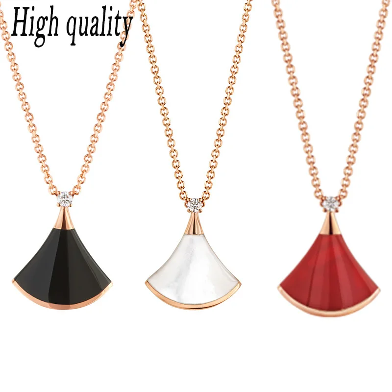 

Fanier BGLHigh Quality 925 Silver Charm Jewels Fan -skirt Ladies In The Form Of Wedding Jewellery Necklace To Women