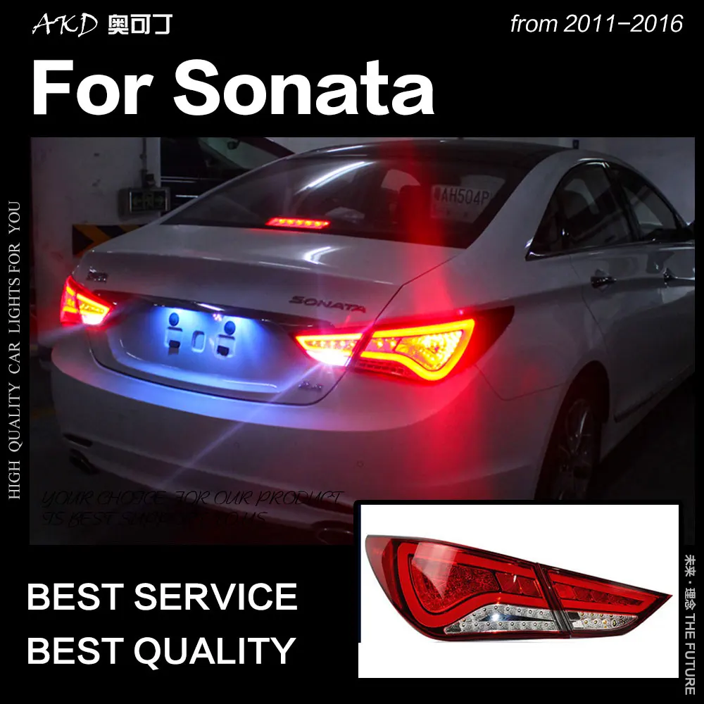 AKD Car Styling for Hyundai Sonata Tail Lights 2011 2016 Sonata YF LED