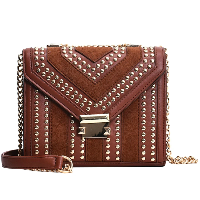 

European Retro Fashion Female Square bag 2018 New Quality Matte PU Leather Women's Designer Handbag Chain Shoulder Messenger bag