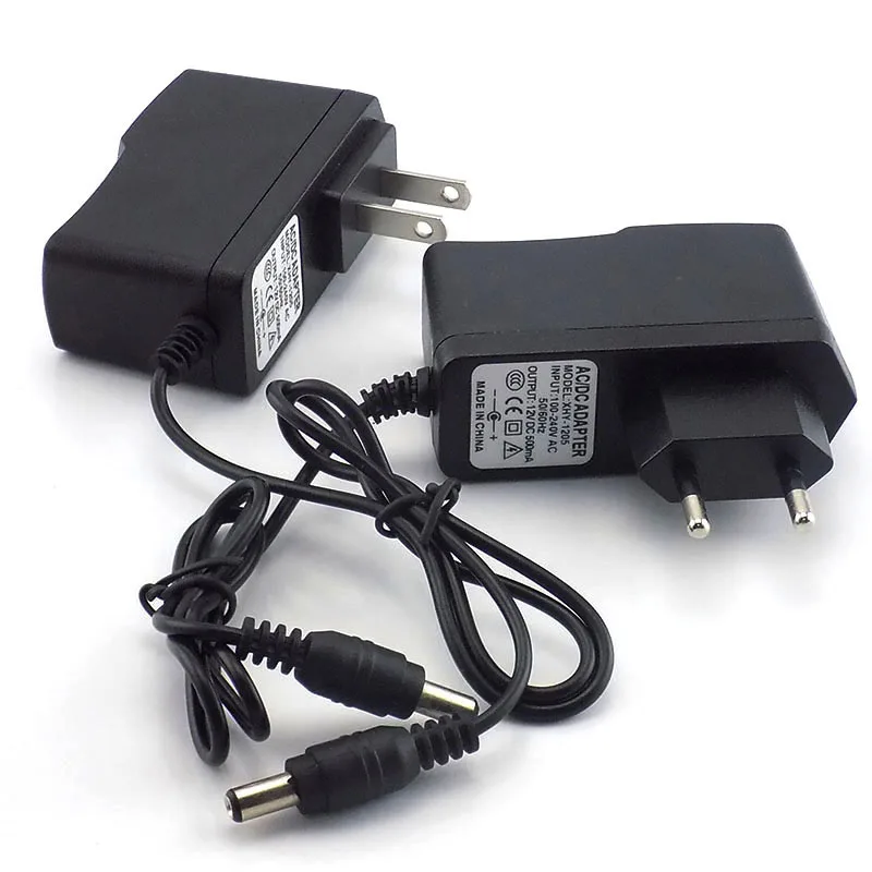 500mA Мощность конвертер адаптер питания AC к DC 12V 0.5A Питание US EU Plug Переключатель 5 мм
