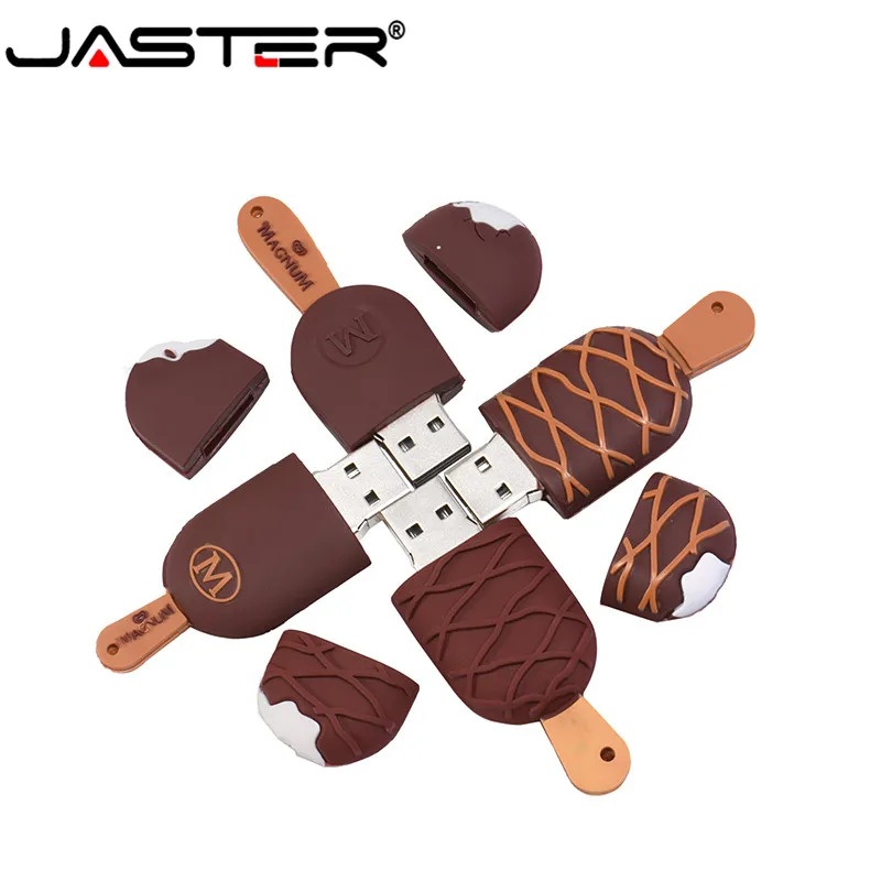 

JASTER USB 2.0 Cartoon popsicle Usb Flash Drive 4GB 8GB 16GB silicone U Stick 4GB 8GB 16GB 32GB 64GB ice cream pendrive