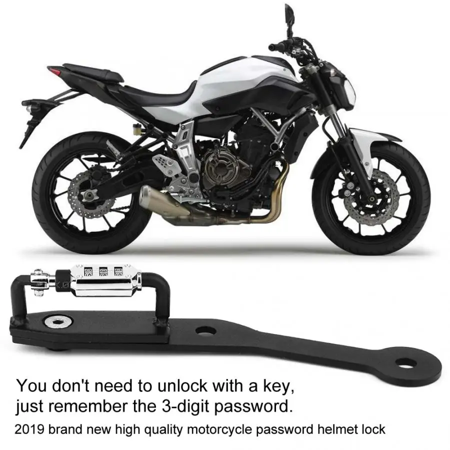 

Motorcycle Aluminum Alloy Helmet Password Lock for Yamaha MT-07 FZ-07 FJ-07