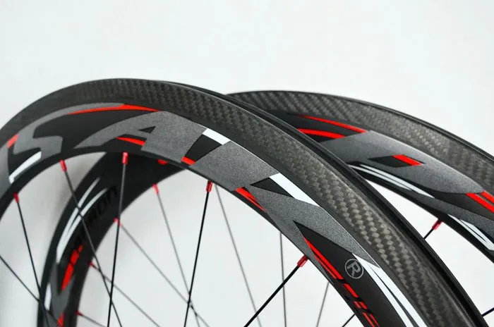 Discount 700C Wheelset Carbon Wheels Road Bike Tubeless Wheel V/C Brake Profile 38-40-50-55mm Depth Clincher Carbon Rim Direct-pull 58