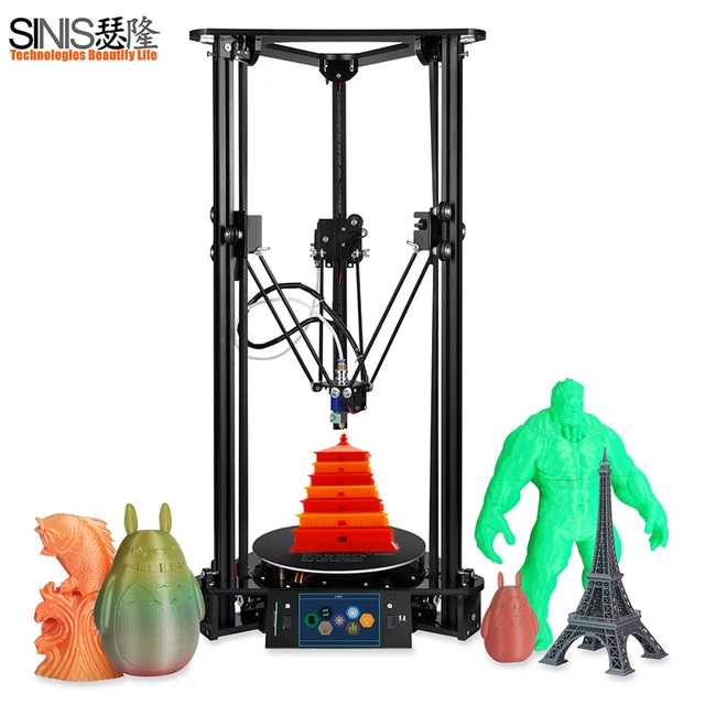 Cheap Touch Screen 3D Printer With Laser Engraving Auto Change Material Intelligent Leveling Triangle Delta Assembly Kit 3d Printer