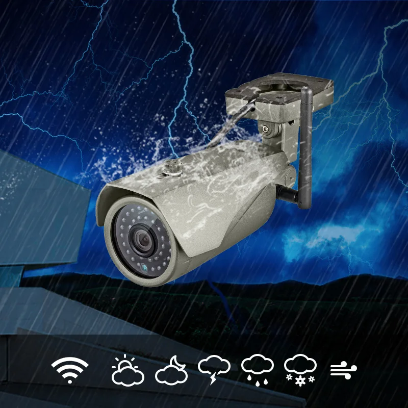 Камера видеонаблюдения FUERS инфракрасная с функцией ночного видения 3MP Full HD WiFi Bullet