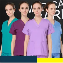 Женские медицинские наборы высокого качества размера плюс с v-образным вырезом, летние мужские с коротким рукавом, униформа медсестры, больничная одежда, хирургические наборы с эффектом потертости