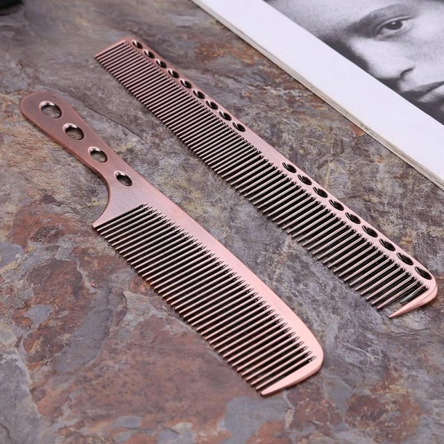 Peigne professionnel antistatique en aluminium, brosse de coiffure Durable  pour Salon de coiffure - AliExpress