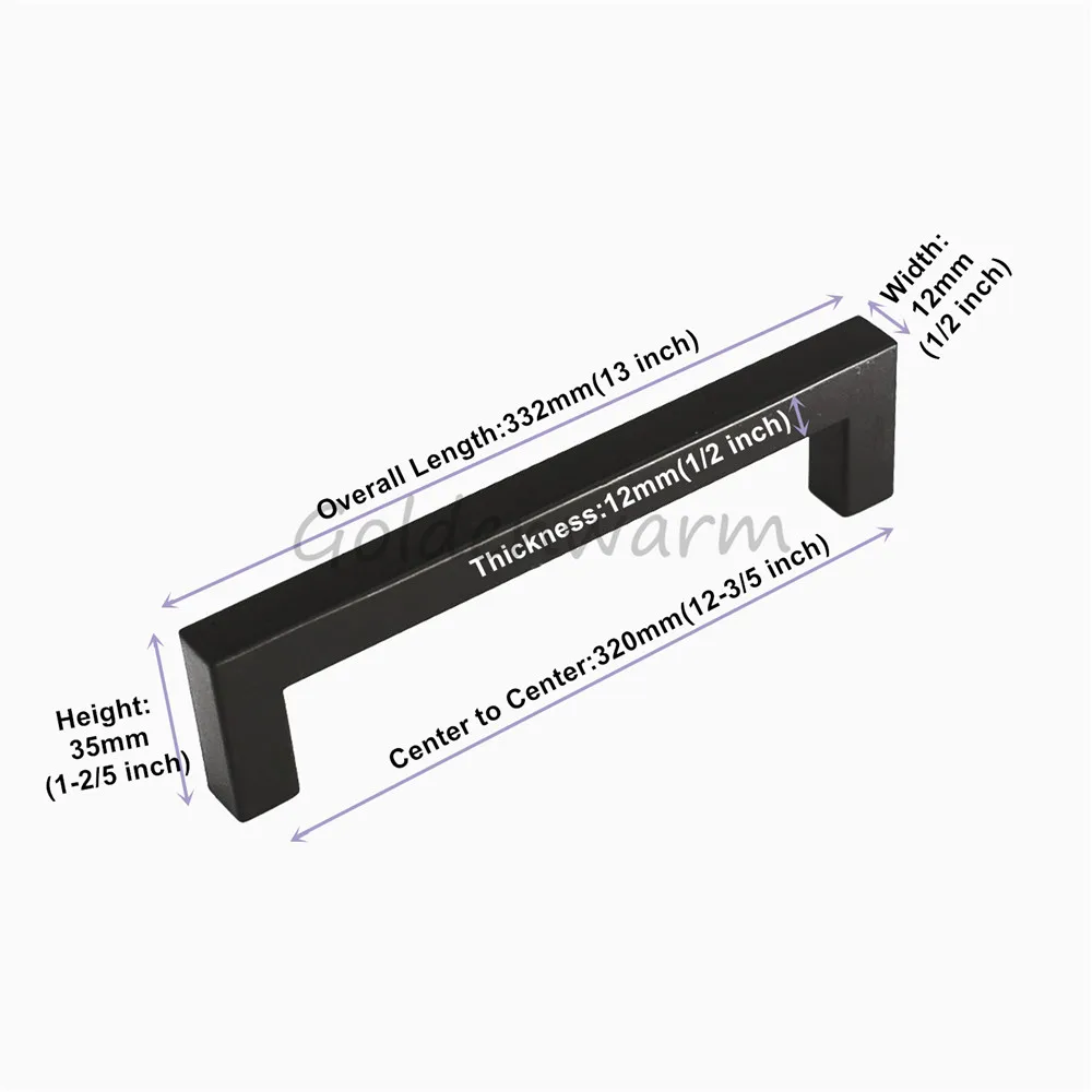 Bow Pulls Black Handle Stainless Steel Bar Furniture Handle